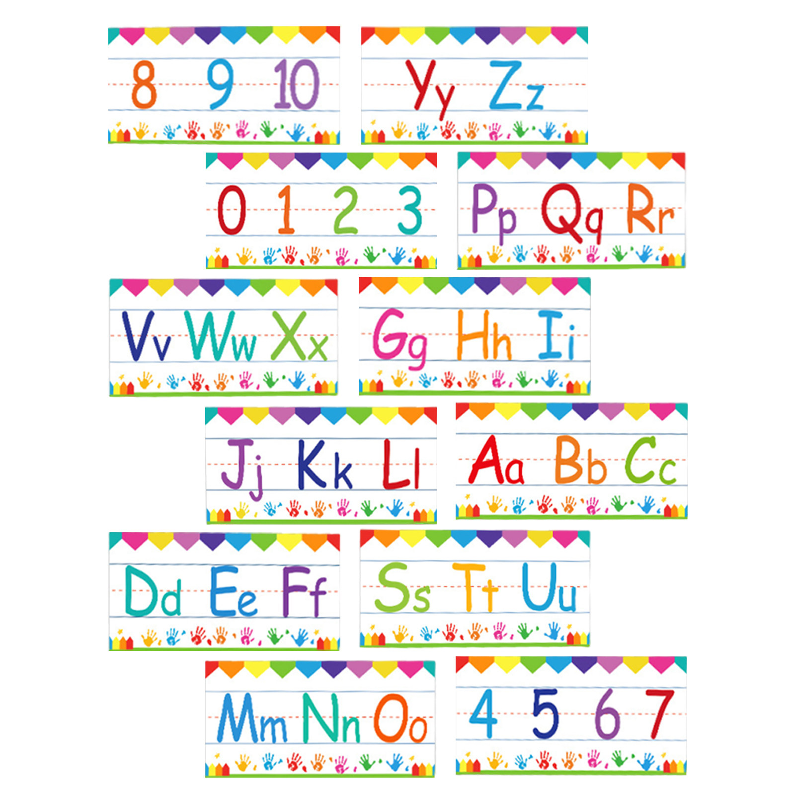 Flash Card Alphabet - 12Pcs Alphabet Number Practice Cards Uppercase