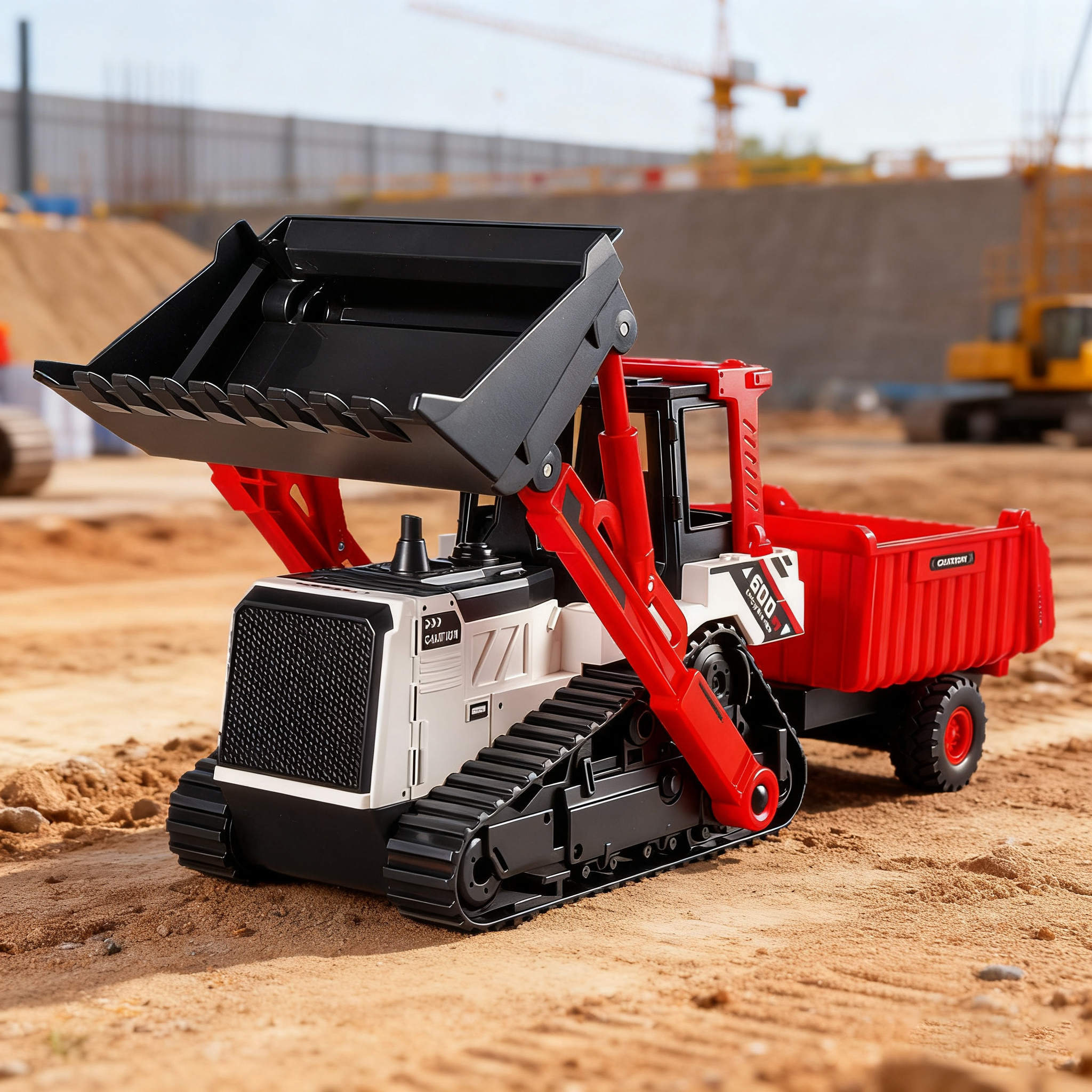 Kids Education And You - Engineering Vehicle Model Double Head Excavator