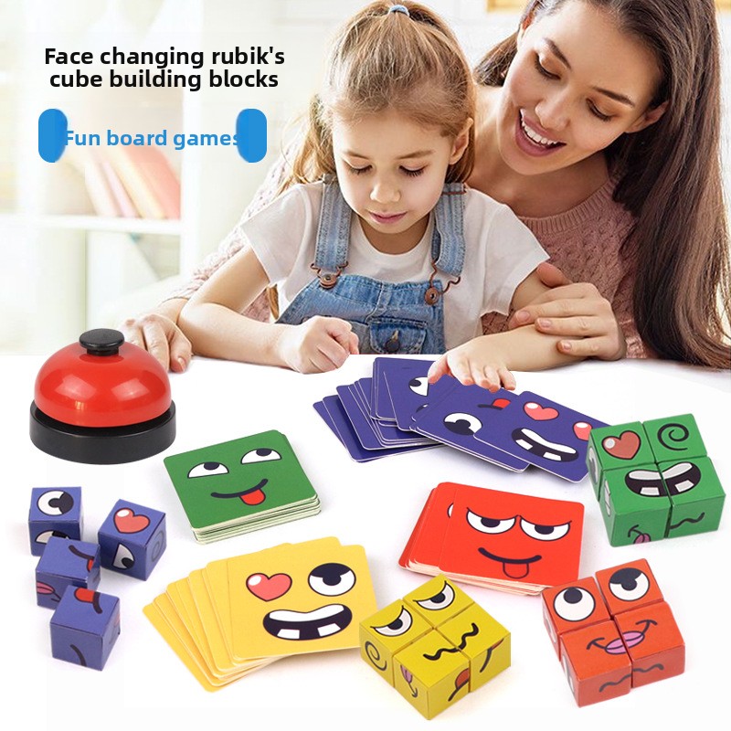 Kids Education Bell - Face Changing Rubik's Cube Game with