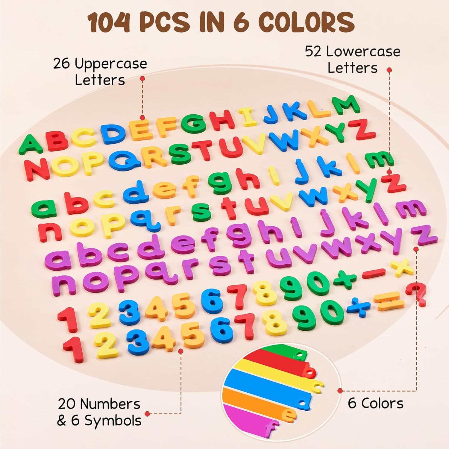 104 Pieces Magnetic Letters Nu - Kids Education Images recensione e prezzo