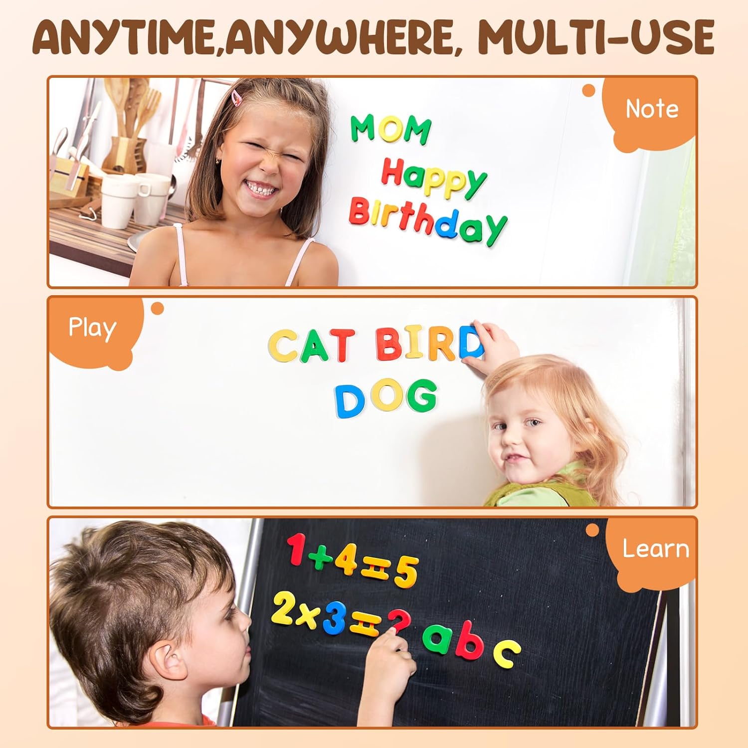 104 Pieces Magnetic Letters Nu - Kids Education Images recensione e prezzo