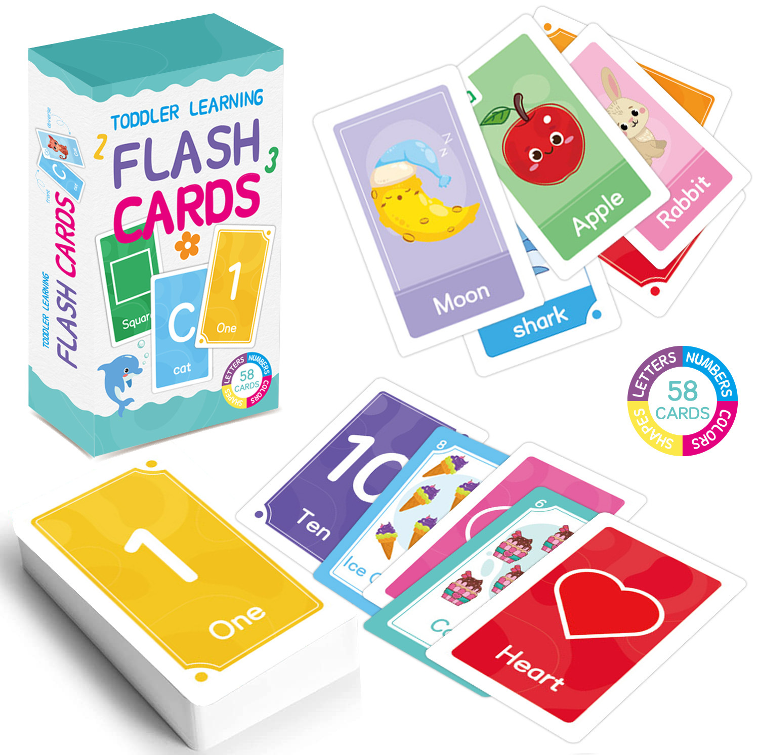 58 Pcs ABC Alphabet Flashcards - Flash Card Alphabet recensione e prezzo
