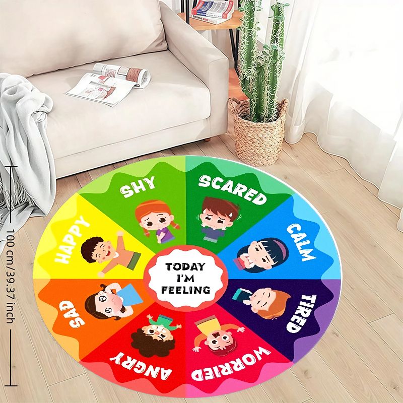 Emotion Wheel Kids Round Rug F - Happy Kids Education recensione e prezzo