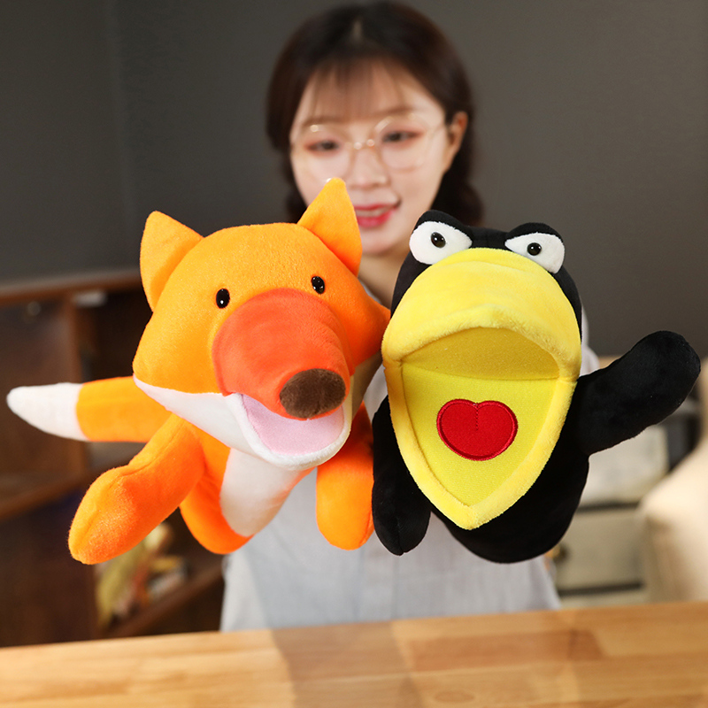 25cm Fox Crow Baby Hand Puppet - Kids Education Story recensione e prezzo