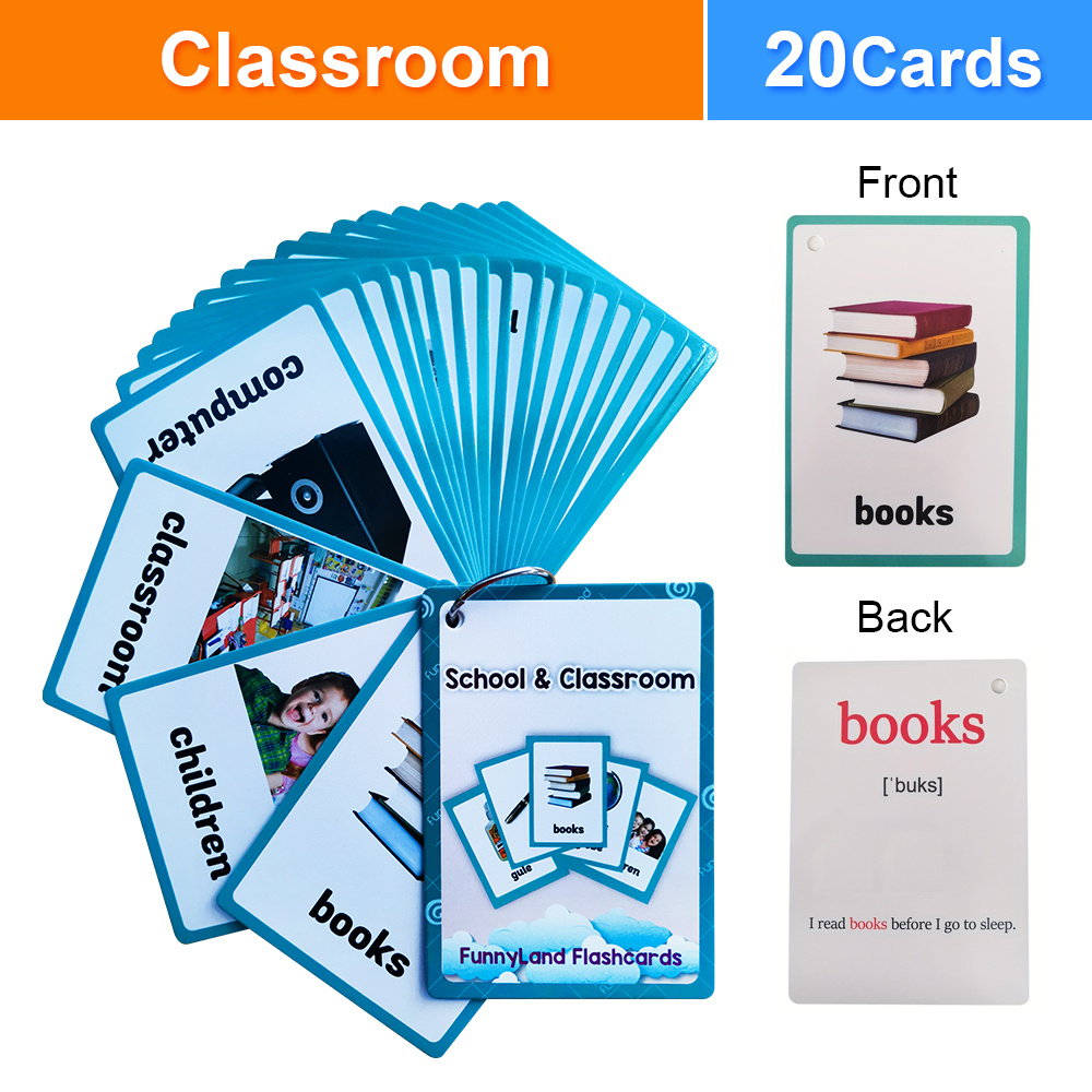 Classroom Stationery Vocabular - Flash Card Alphabet recensione e prezzo