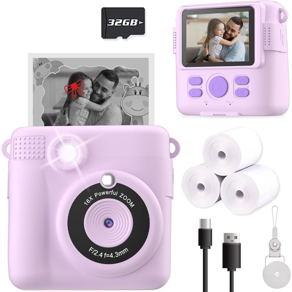 Instant Print Camera for Kids, - Kids Education Video recensione e prezzo