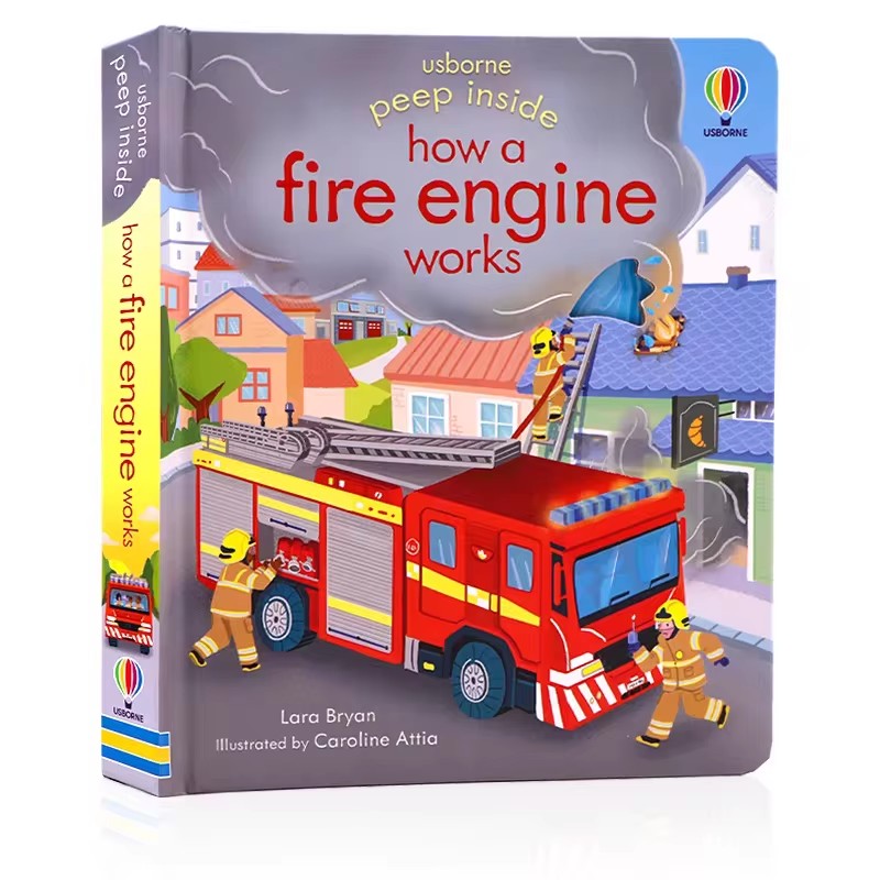 Usborne Peep Inside How A Fire - Kids Education Books recensione e prezzo