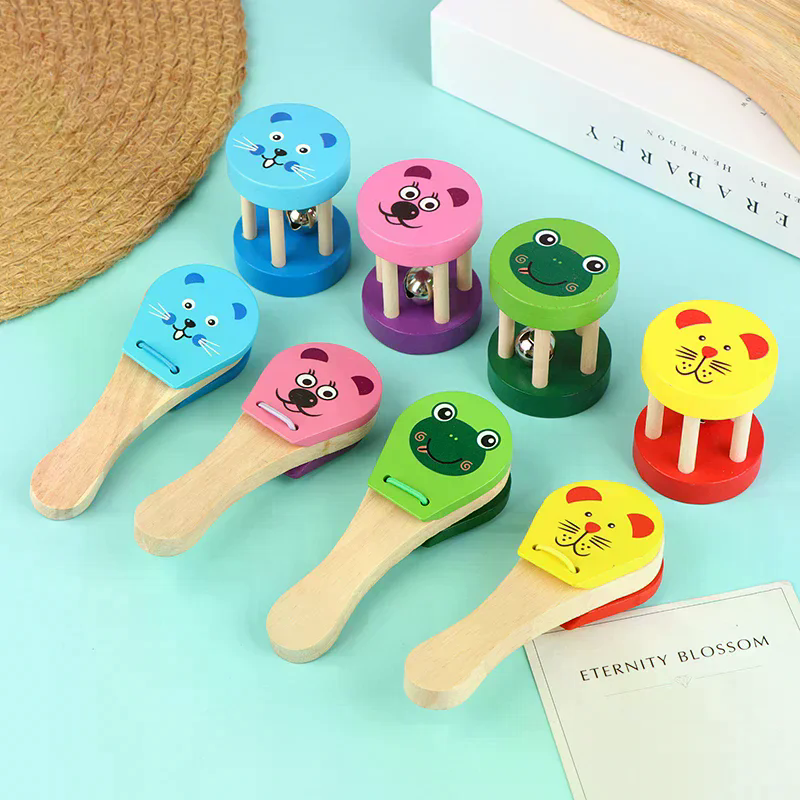Kids Cartoon Wooden Castanets  - Kids Education Bell recensione e prezzo
