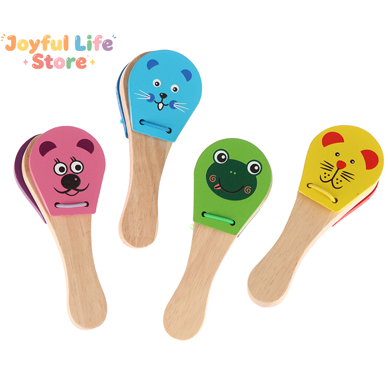 Kids Cartoon Wooden Castanets  - Kids Education Bell recensione e prezzo