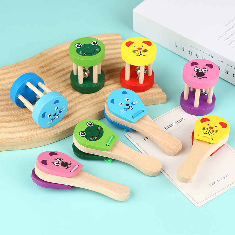 Kids Cartoon Wooden Castanets  - Kids Education Bell recensione e prezzo