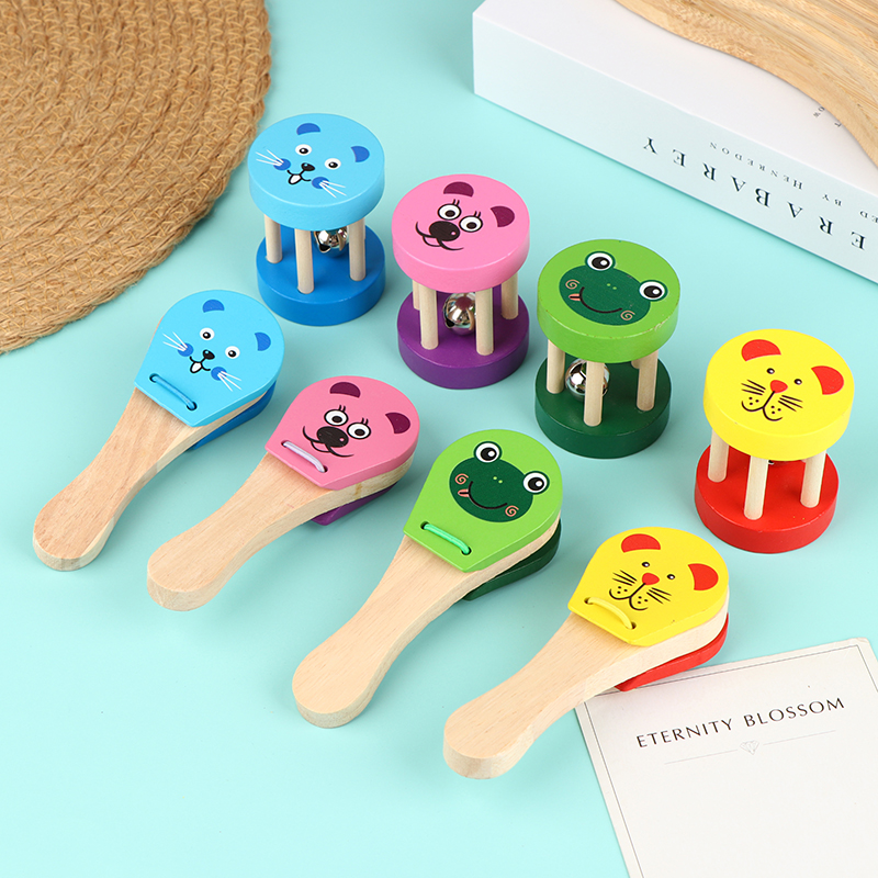 Kids Cartoon Wooden Castanets  - Kids Education Bell recensione e prezzo