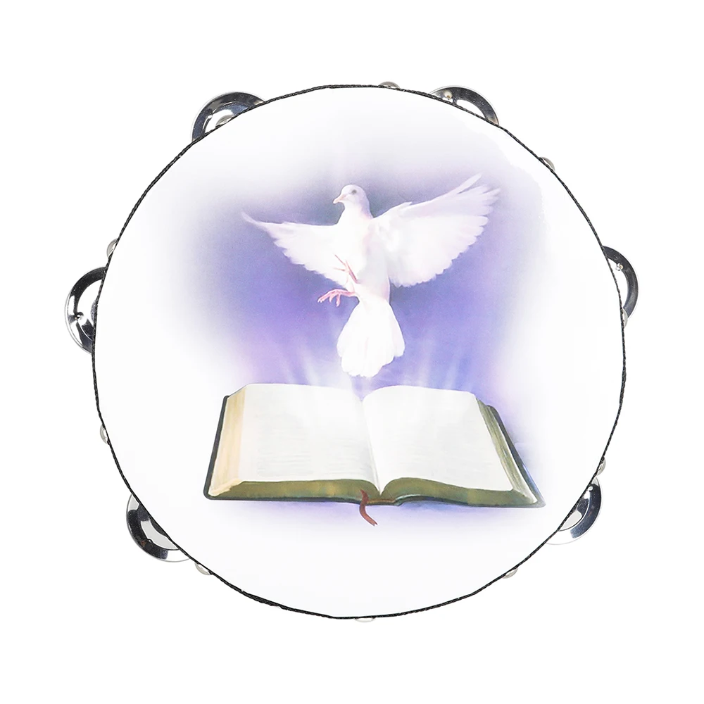 8 Inch Tambourine Peace Pigeon - Kids Education Bell recensione e prezzo