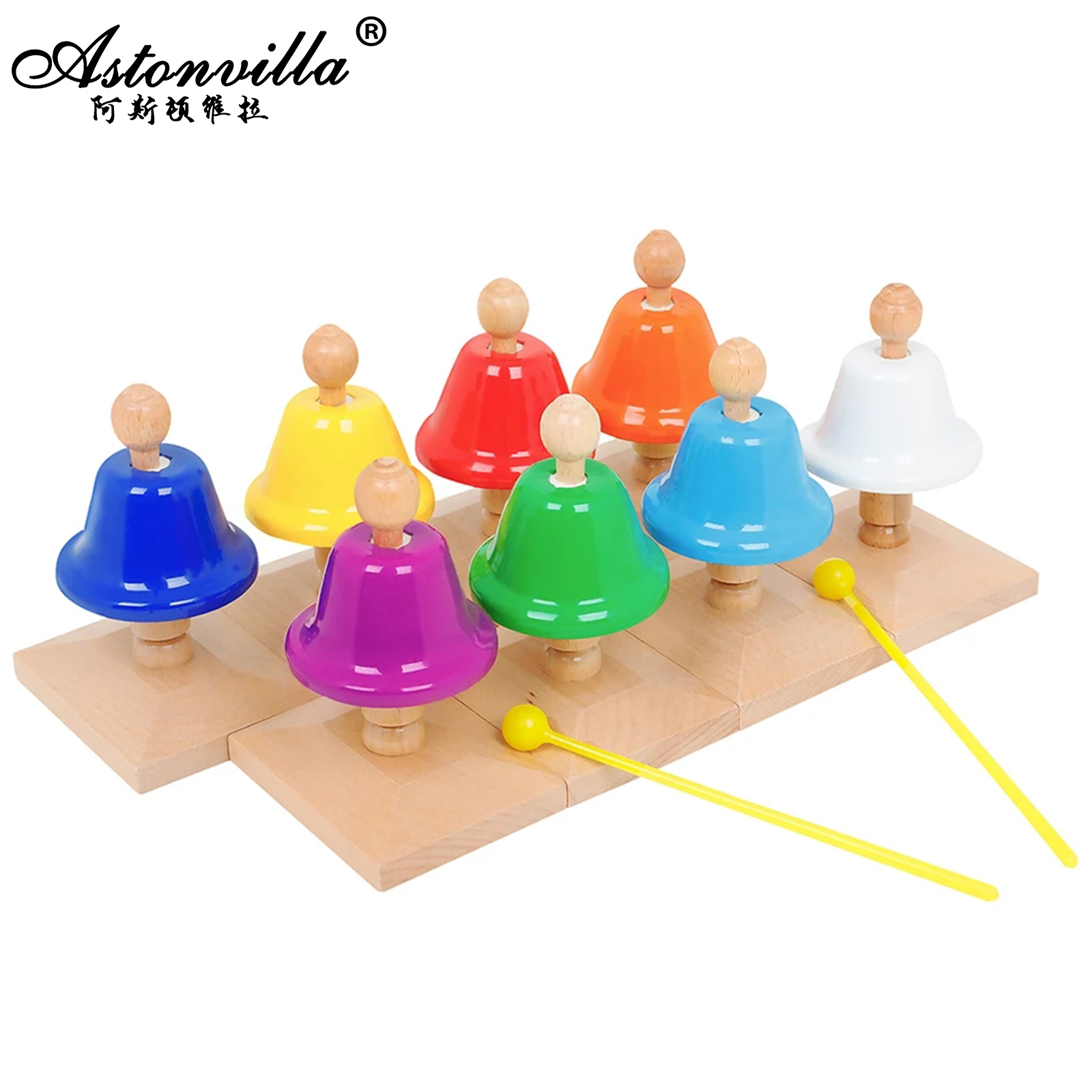 8 Tone Colorful Class Bell Woo - Kids Education Bell recensione e prezzo