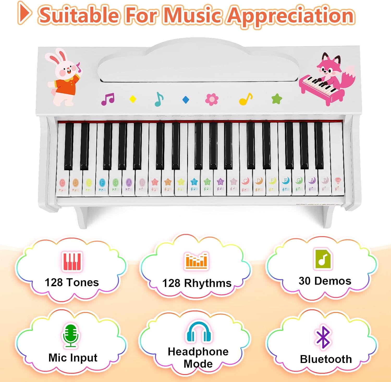 Educational 37-Key Wooden Keyb - Kids Education Books recensione e prezzo
