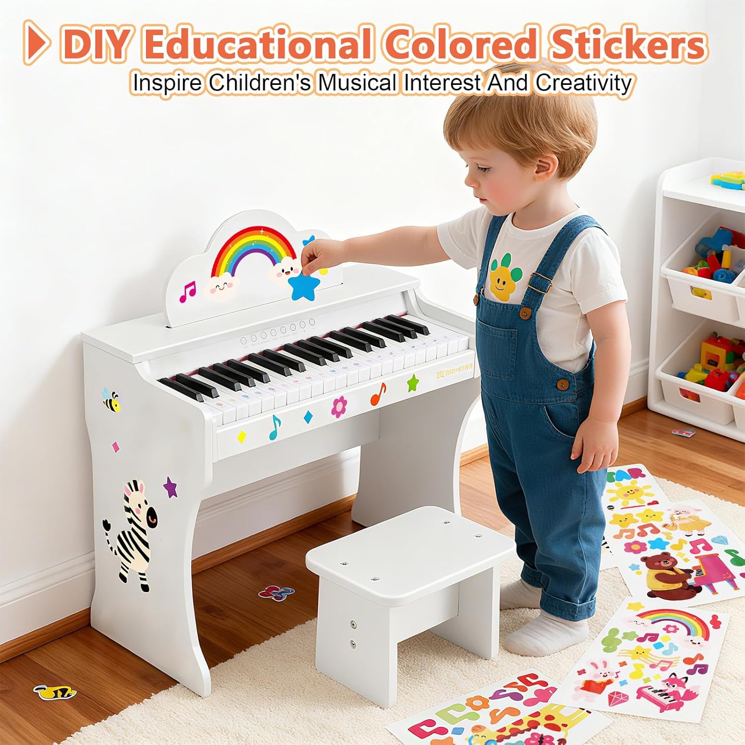 Educational 37-Key Wooden Keyb - Kids Education Books recensione e prezzo