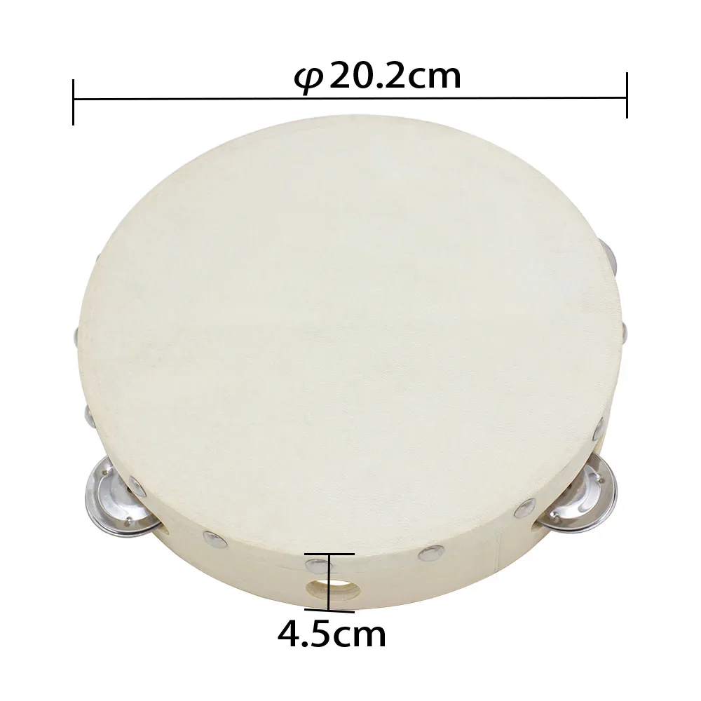 8-inch Tambourine Drum Hand-Op - Kids Education Bell recensione e prezzo