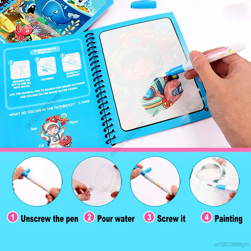 Cartoon Magic Water Painting C - Kids Education Books recensione e prezzo
