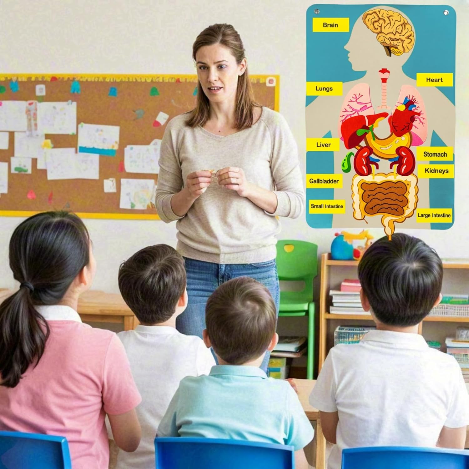 Human Body Parts Felt Board St - Kids Education Story recensione e prezzo