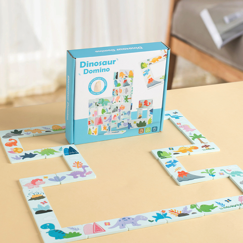 Wooden Toy Dinosaur Domino Ani - Kids Education Images recensione e prezzo