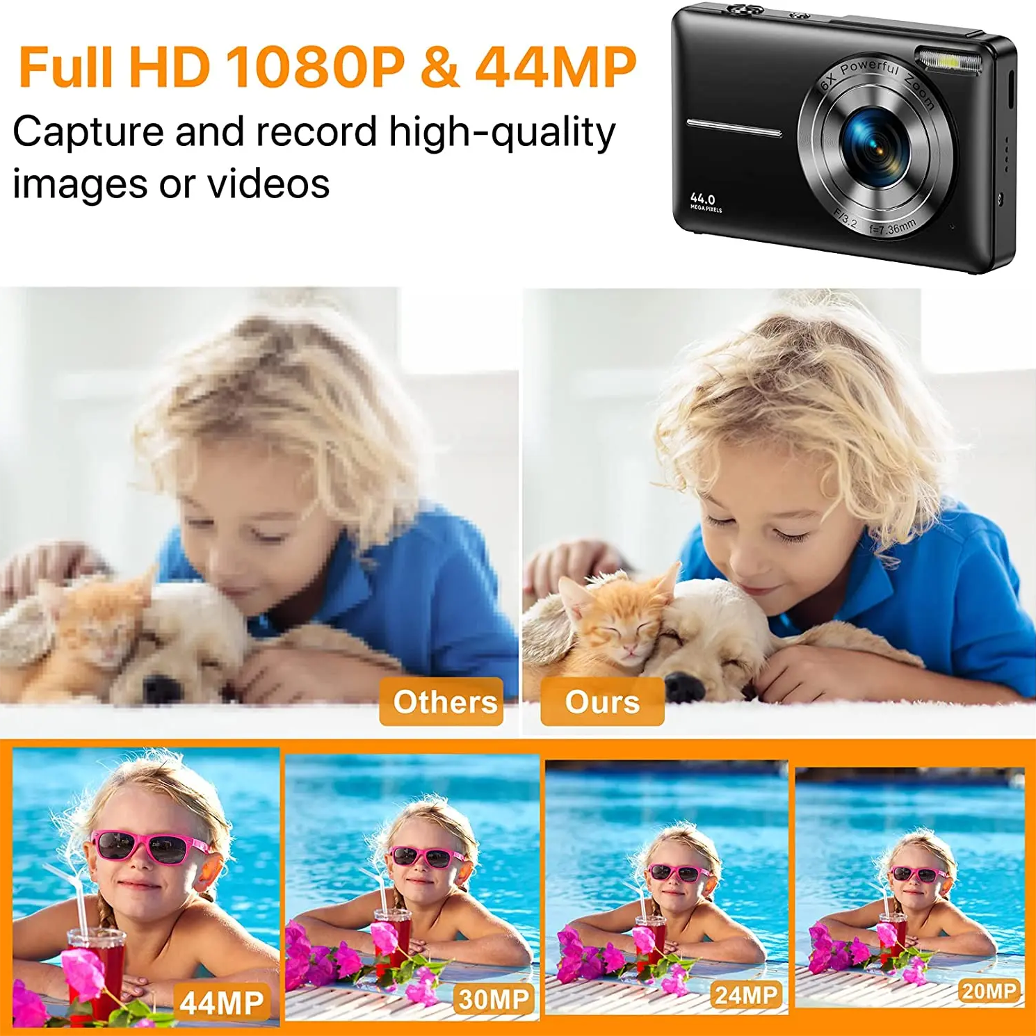 HD 1080P 2.4 inch digital Came - Kids Education Images recensione e prezzo
