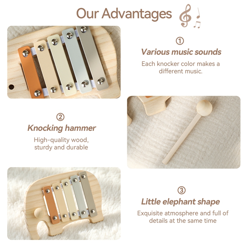 Montessori Wooden 5 Tones Mult - Kids Education Bell recensione e prezzo