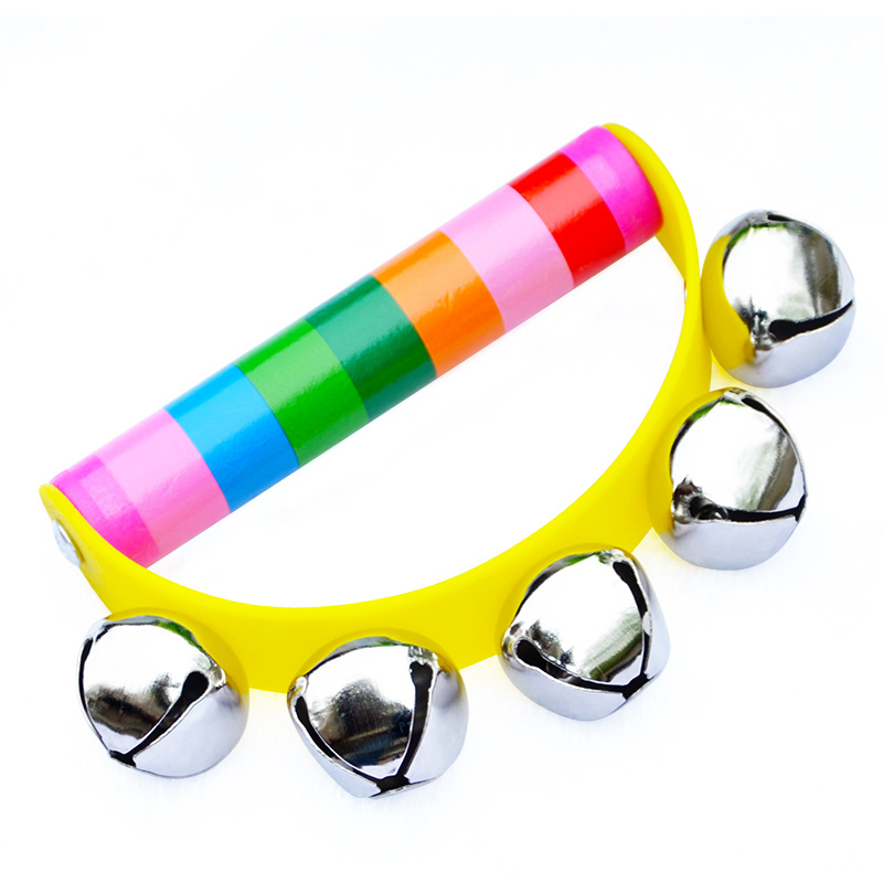 2PCS Rainbow Rattles Wooden Ha - Kids Education Bell recensione e prezzo