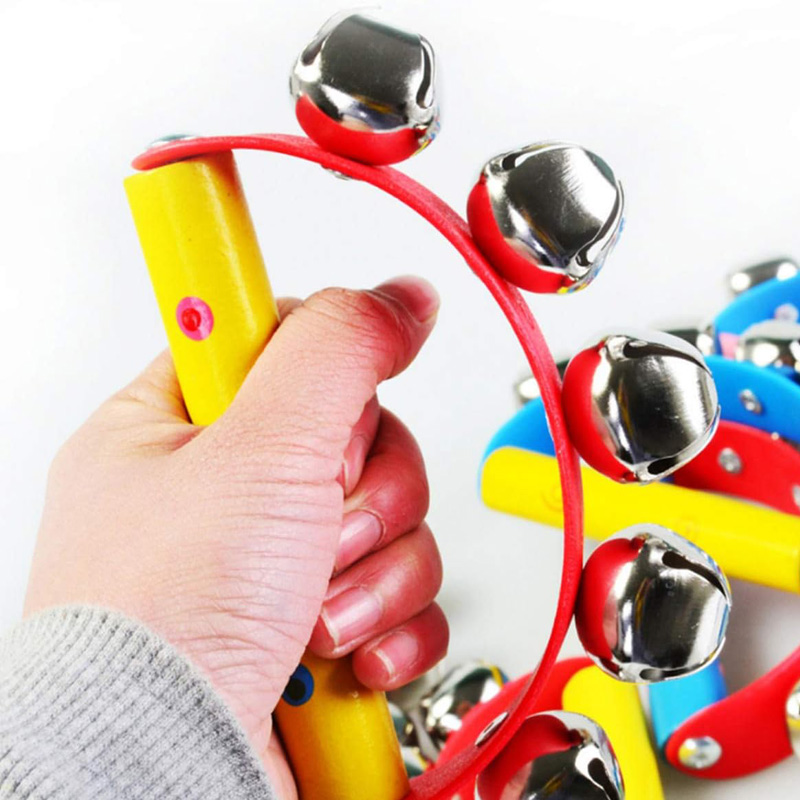 2PCS Rainbow Rattles Wooden Ha - Kids Education Bell recensione e prezzo