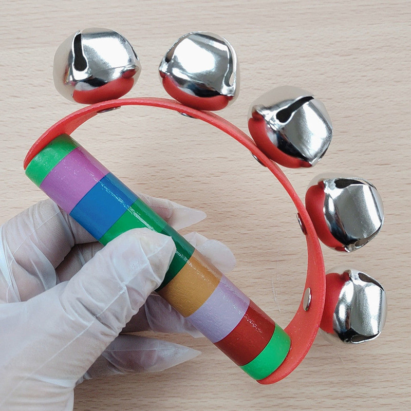 2PCS Rainbow Rattles Wooden Ha - Kids Education Bell recensione e prezzo