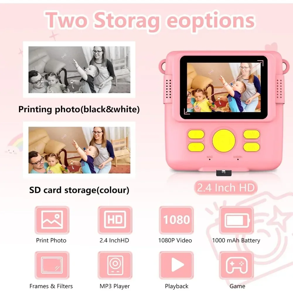 Instant Print Camera for Kids, - Kids Education Images recensione e prezzo