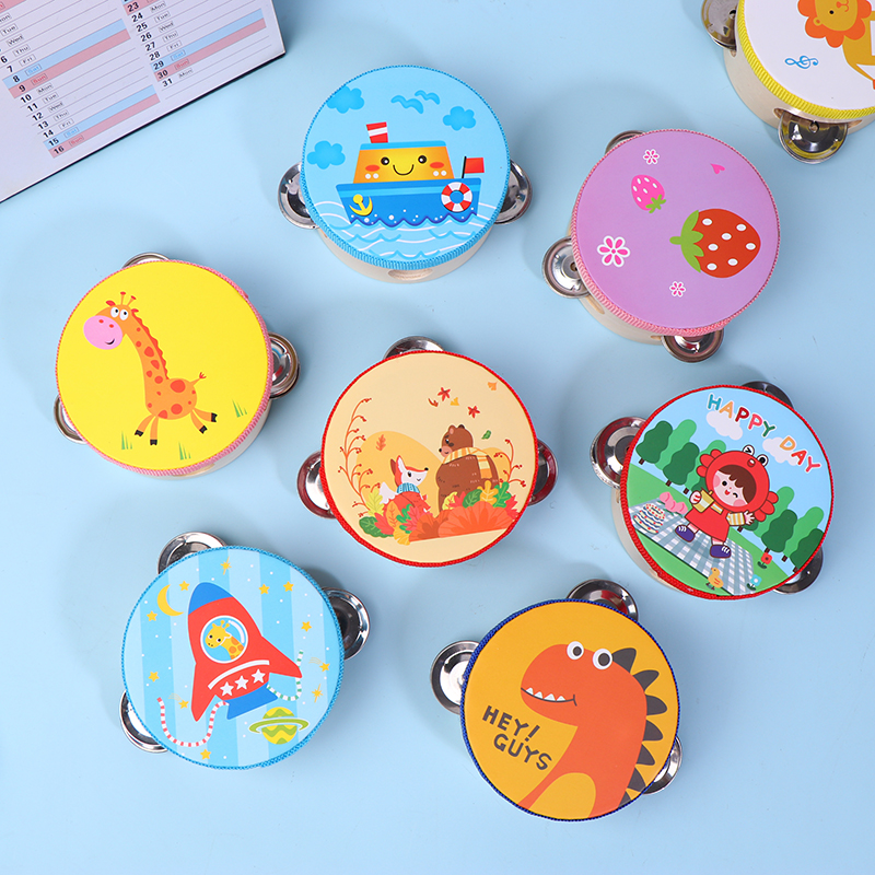 10CM Wooden Tambourine Drum Be - Kids Education Bell recensione e prezzo