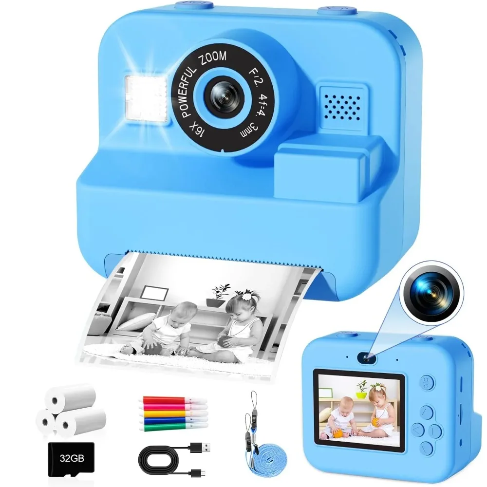 Kids Camera Instant Print 32G  - Kids Education Images recensione e prezzo