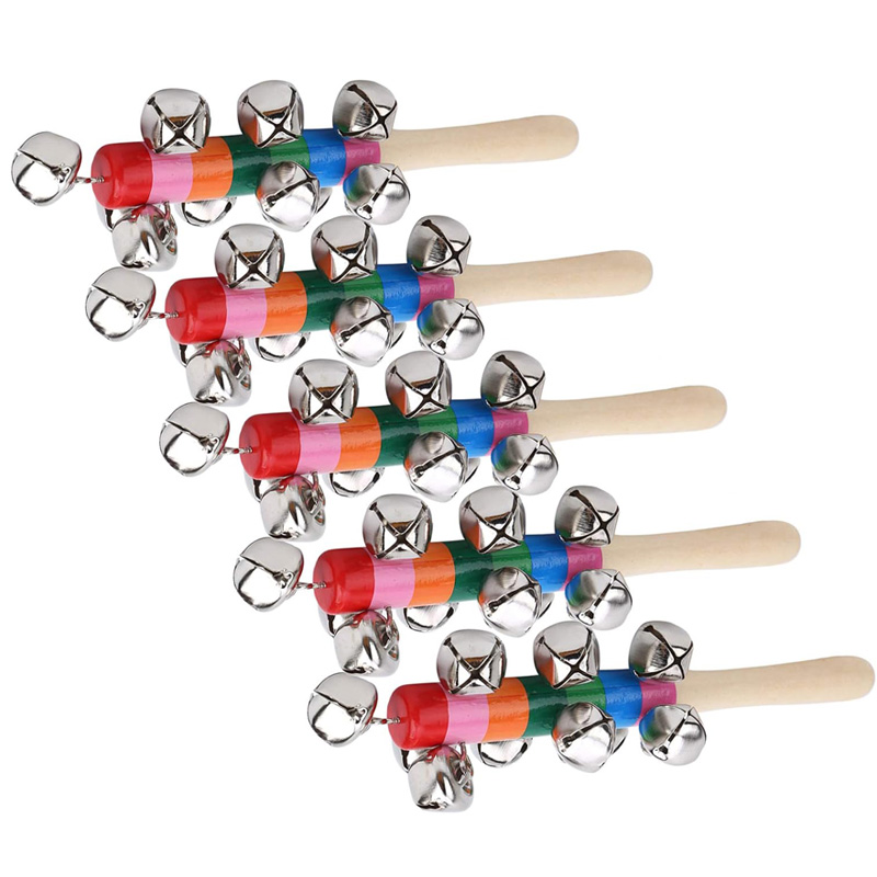 3PCS Rainbow Wooden Jingle Han - Kids Education Bell recensione e prezzo